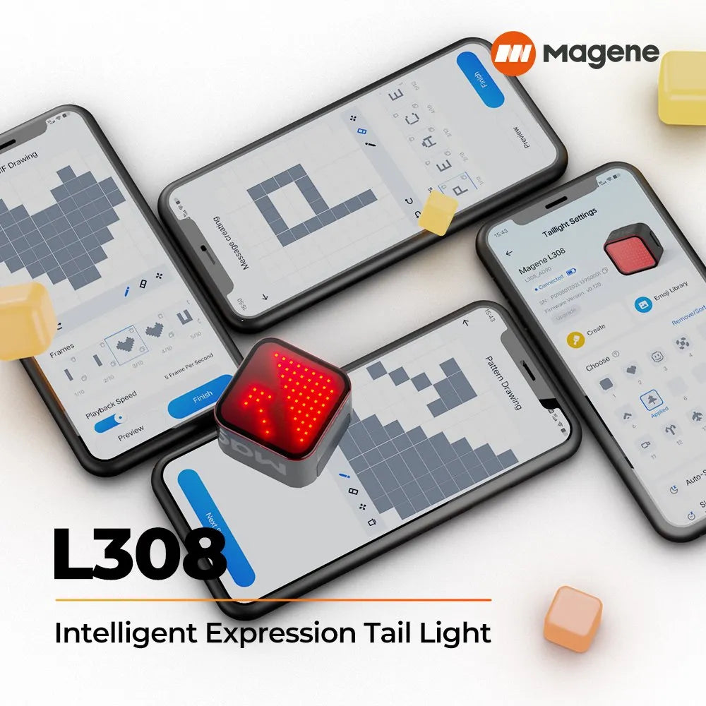 Magene L308 Luz trasera de expresión inteligente